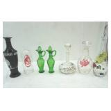 Collection of Vintage Glass Decanters and Other Jars and Vases