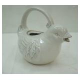 World Market Ceramic White Bird Teapot
