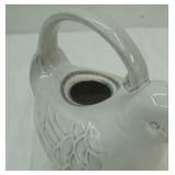 World Market Ceramic White Bird Teapot
