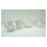Vintage Ironstone Pitchers and Teapots (4ct)