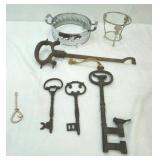 Decorative Cast Metal Oversized Skeleton Keys