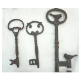 Decorative Cast Metal Oversized Skeleton Keys