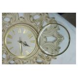 Vintage Syroco Seven Jewels Ornate Wall Clock. 1960s