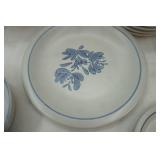Pfaltzgraff Yorktowne Stoneware Dinnerware Set & Salmon Falls Pottery Oil Lamp (Salt Glazed)