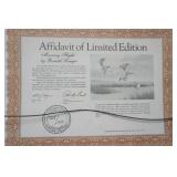 Vintage Print. "Morning Flight" by Ronald Logue. 1979