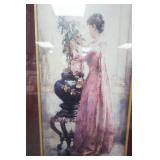 Framed Art Print "Woman with Chrysanthemums". Eugene Joors