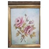 Pair of Framed Oil Paintings. In Ornate Gold-Toned Frames. 13"x 15"x1.5"