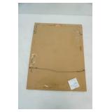 Vintage Framed Crewel Embroidery Piece. Pansies