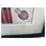 Pair of Framed Art Prints. "Sticks and Stones VIII" & "Sticks and Stones V" by Glenys Porter