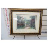 Pair of Framed Prints. 16.5"x13.5". Home Interior Scenic Cottage Gate