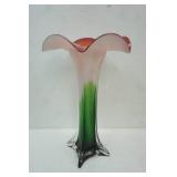 Murano Style Glass Vase Base 14" Tall. Lilly