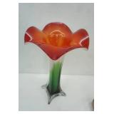 Murano Style Glass Vase Base 14" Tall. Lilly
