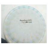 Fenton Glass Co. Hand-Painted Iridescent White Glass Pitcher