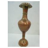 Vintage Brass Engraved Vase. 20" tall