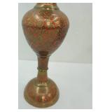 Vintage Brass Engraved Vase. 20" tall