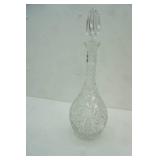 Vintage Cut-Glass Lead Crystal Decanter with a Stopper