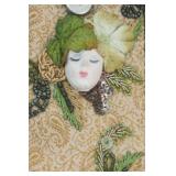 Beaded Medicine Bag with Small Ceramic Face