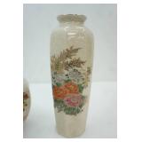 OMC  Seizan Gama Japanese Porcelain vases,11" , 7" tall