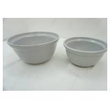 Vintage Monmouth Pottery Beehive Stoneware Mixing Bowls (2ct)