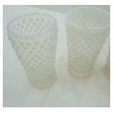 Vintage Fenton Hobnail Tumblers. Moonstone or French Opalescent