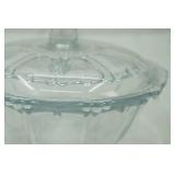 Vintage Clear Round Covered Candy Dish