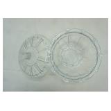 Vintage Clear Round Covered Candy Dish