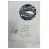 Libbey Red Cardinal Glasses (4ct); Ruby Champagne Glasses; Vintage Fenton hand-painted satin custard glass clock Cardinal Winter Scene