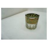 Vintage Cera Golden Grapes old-fashioned Cocktail Glass. 22K gold detail. (7ct)