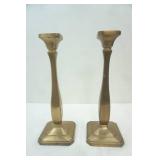 Set of Bombay Brass Candlestick Holders 19" tall