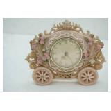 Vintage Pink Fairytale Carriage Clock Figurine