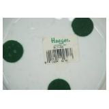 Vintage White Ceramic Cylinder Vase 9" tall