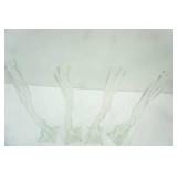 Set of 4 Vintage Art Glass Bud Vases. Twisted Stem Design. 20" tall