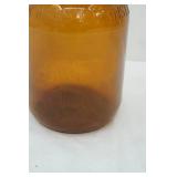 Vintage Amber Brown Glass Jug. "Roman Cleanser"