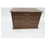 Vintage 4-drawer Silverware Box.