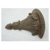 Carved Wood Wall Bracket. 10" tall, 4.5" half moon shelf