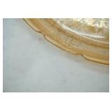 Vintage Jeannette Louisa Floragold Iridescent Serving Platter or Cake Plate