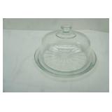 Vintage Glass Cake Plate and Cover