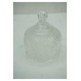 Vintage Avon Fostoria Clear Cut Glass Round Dome Lid