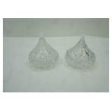 Set of Two Vintage Godinger Crystal Dandy Dishes, Hershey