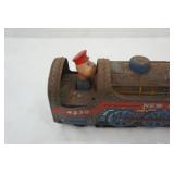 Vintage Tin Toy Train Locomotive. "New Silver Mountain 4230" Model. 1969