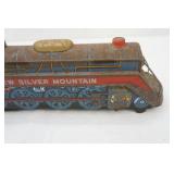 Vintage Tin Toy Train Locomotive. "New Silver Mountain 4230" Model. 1969