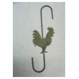Metal Rooster Decorative Hook. 15"