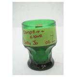 Vintage Anchor Hocking Georgian Forest Green Tumbler Candle: Campfire & Clove