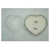Vintage Crystal Heart Trinket Box Candle: Rosemary & Mint