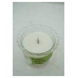 Pressed Glass Candy Dish Candle: Fresh Cotton