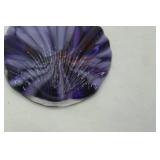 Art Glass Purple Shell. 3.25"
