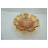 Fenton Marigold Carnival Glass Footed Bowl