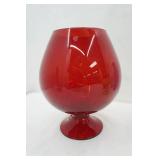 Empoli Glass Large Brandy Snifter. Red. 11" tall
