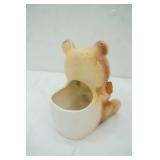 Vintage Ceramic Teddy Bear Planter