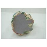 Vintage Joan Baker Designs Decoupage Floral Glazed Frog Figurine